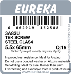 3A82 - Tek Screw Steel Class 4 -3A82_label_T